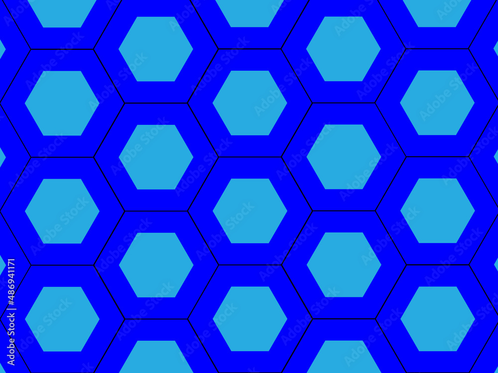 Abstract background of blue hexagon Abstract background of blue hexagon