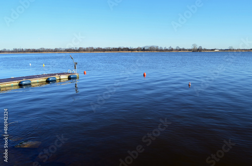 Obraz na płótnie Narew w Serocku, Mazowsze/Narew river in Serock town, Mazovia, Poland w salonie