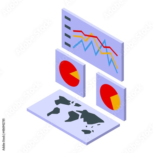 Global customer know icon isometric vector. Client verification. Trust review