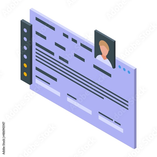 Online know client icon isometric vector. Customer kyc. Business verification
