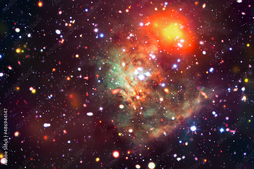 Fototapeta premium Galaxy and stars. The elements of this image furnished by NASA.