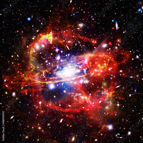 Remarkable galaxy. Stars  nebula  space gas. The elements of this image furnished by NASA.
