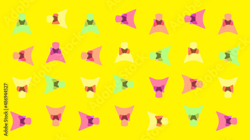 2D abstract wavy background with modern colors. Abstract bows. Vector illustration for banner, flyer, brochure, booklet, presentation or websites design.
