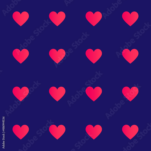 Red heart pattern. Love background Web 