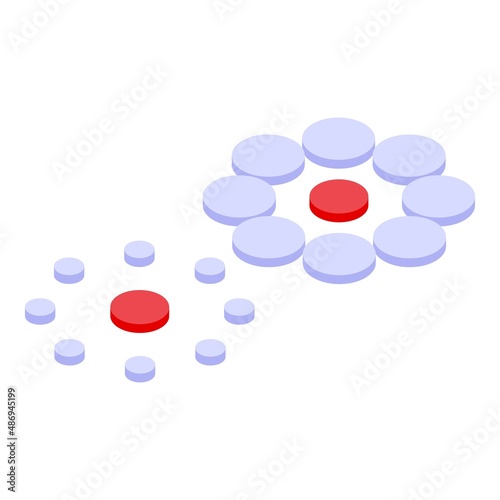 Visual perception icon isometric vector. Optical memory. Sensory eye