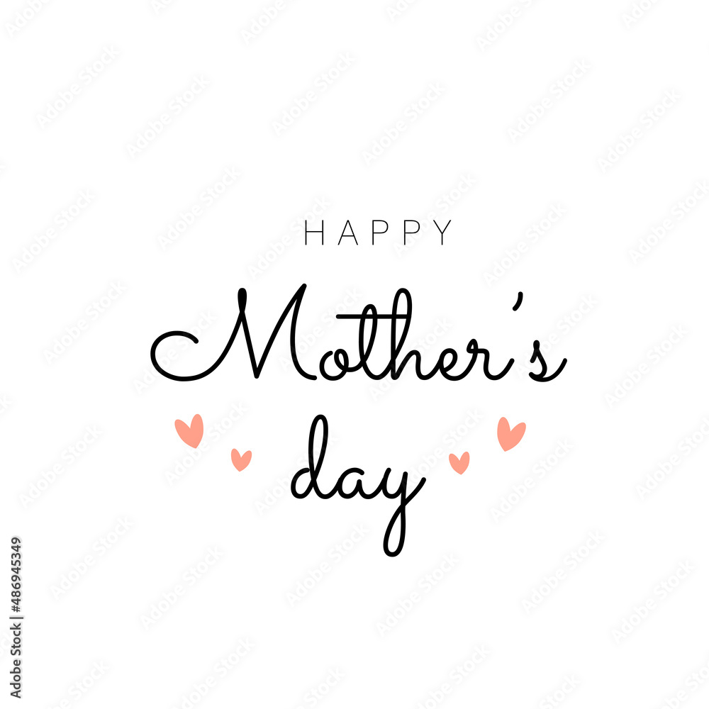 Happy Mother's Day. Vector illustration	
