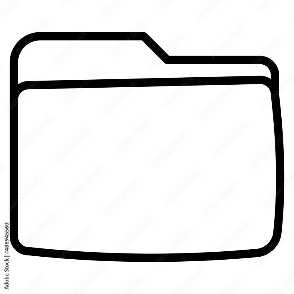 Linear design icon of folder
Linear design icon of folder