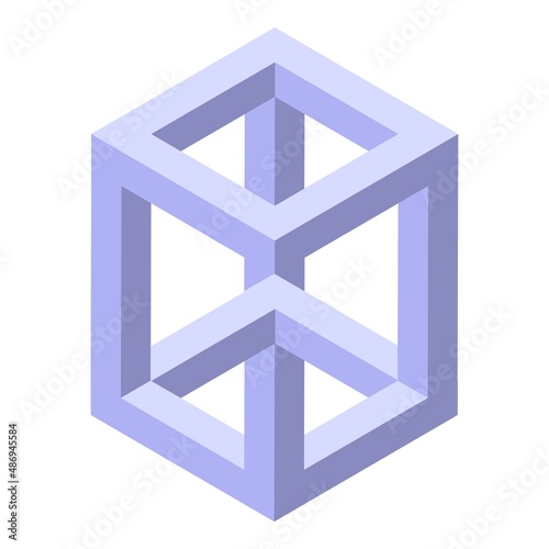 Optical illusion icon isometric vector. Visual memory. Sensory eye