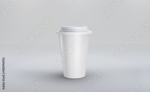3d render coffee cup mockup design