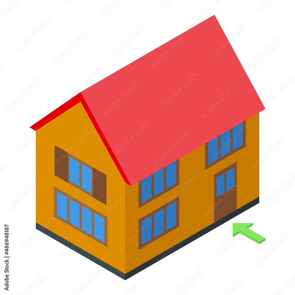 Door house delivery icon isometric vector. Fast speed delivery. Shipment quick