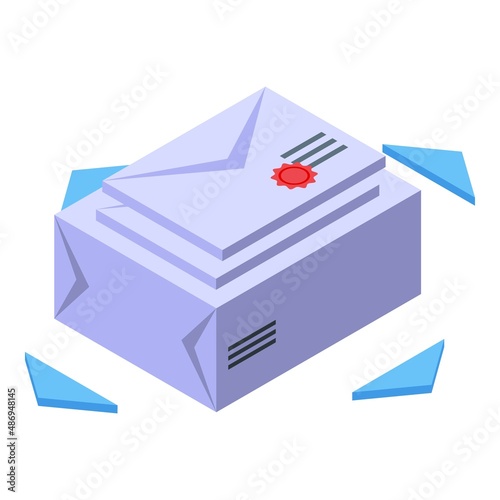 Letter delivery icon isometric vector. Fast free. Quick time delivery