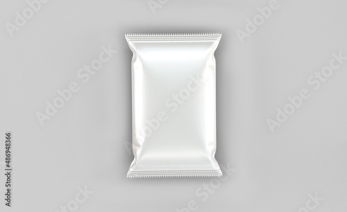 3d Render Realistic glossy oil food bag packaging mockup design