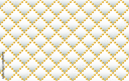 White and gold luxury background. Vector illustration.