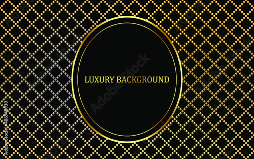Black and gold luxury background. Vector illustration.