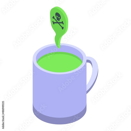 Mug problem icon isometric vector. Dizzy vertigo. Sick feeling