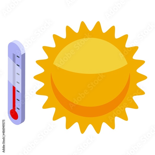 Dizzy sunny day icon isometric vector. Vertigo sick. Mental disorder