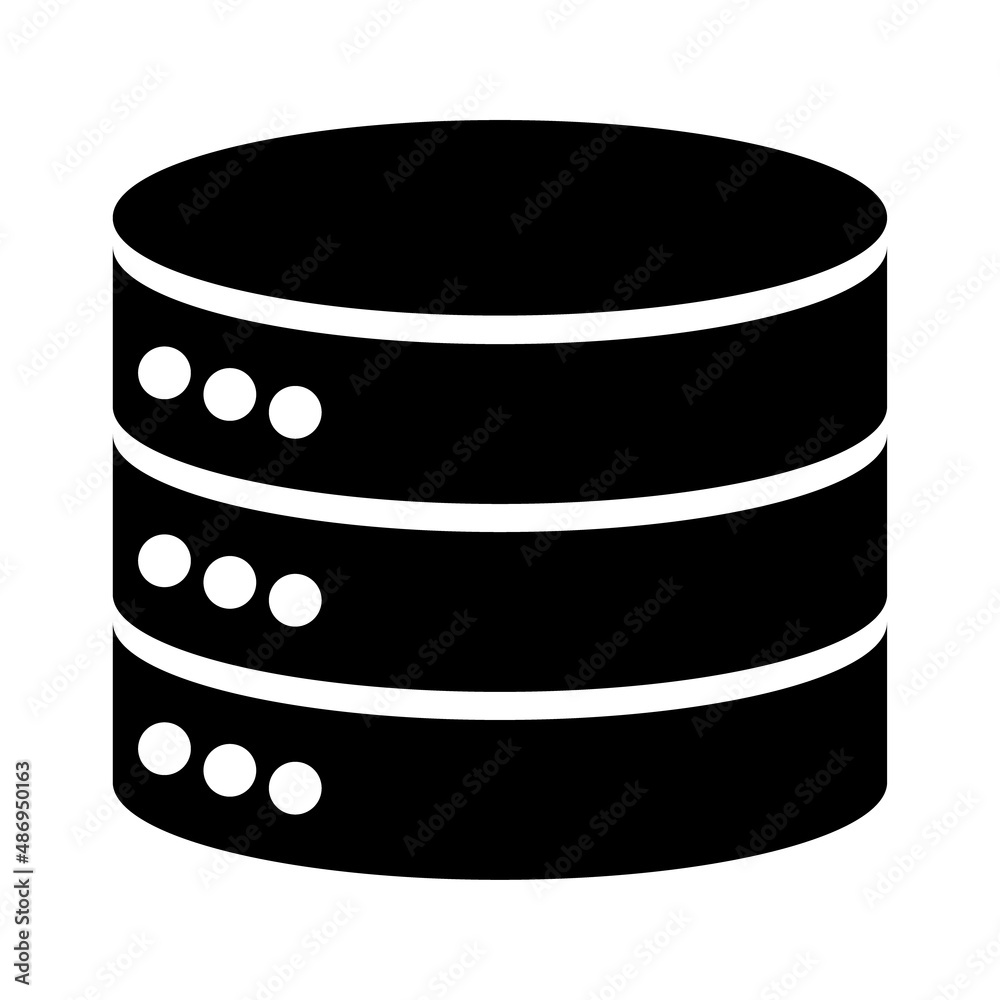 Database storage icon, internet network server cloud data symbol, connection system vector illustration Database storage icon, internet network server cloud data symbol, connection system vector illustration