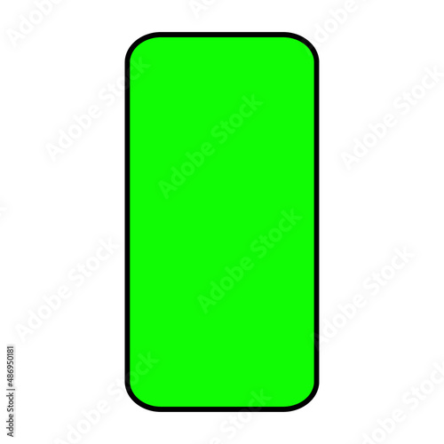 Green screen blank background, empty digital video template mockup vector illustration