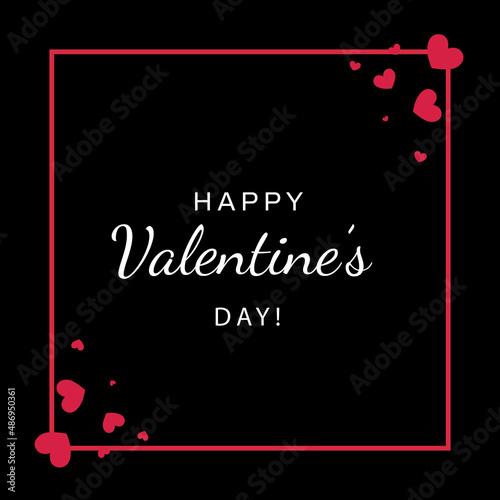 Happy Valentine's Day lettering banner 