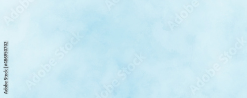 Breathtaking Puffy Faded Watercolor Happy Soft Bluish with Light Cyan Colors Abstract Background