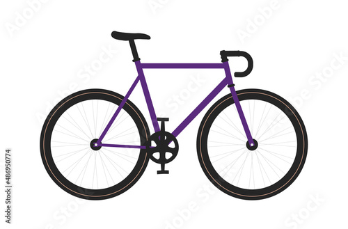 bicycle vector drawing. track bike. fixed gear