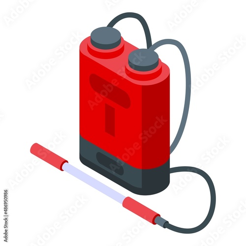 Chemical sprayer icon isometric vector. Control pest. Toxic service