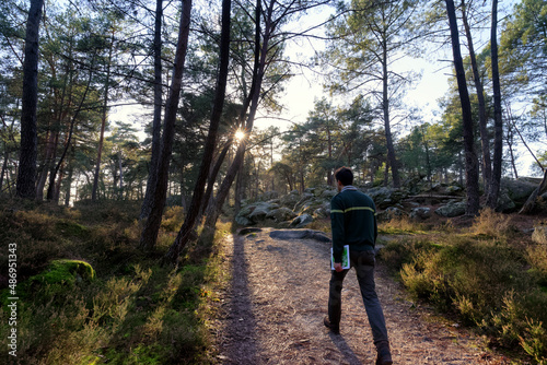 Tableau sur toile French National forest agent in Fontainebleau forest