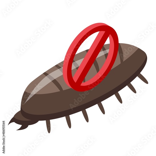 Bug pest icon isometric vector. Chemical spray. House service