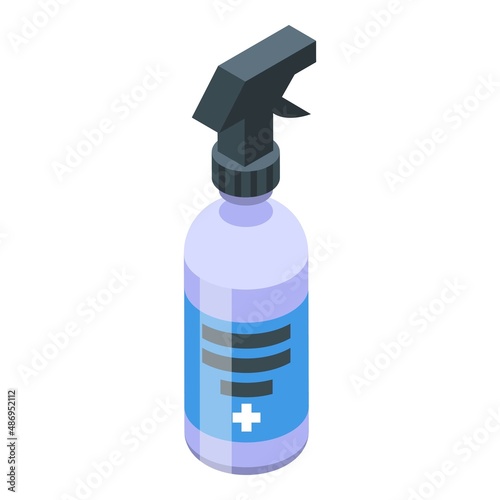 Medical spray icon isometric vector. Bottle health. Ppe hand