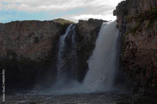 Orkhon waterfall, one of the best sights in central Mongolia.