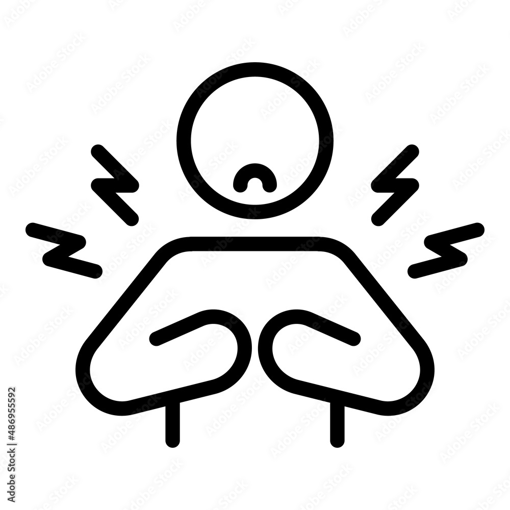 Kid problem icon outline vector. School violence. Child abuse Kid problem icon outline vector. School violence. Child abuse