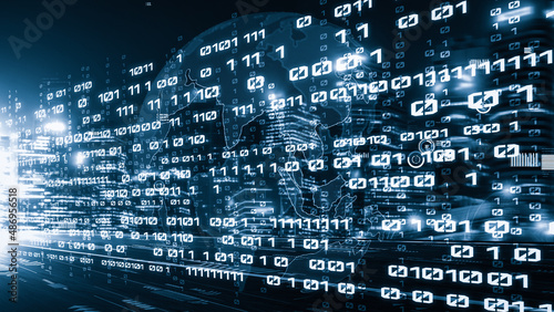 Fotografía Business data analytic with tacit intelligent software making marketing strategy