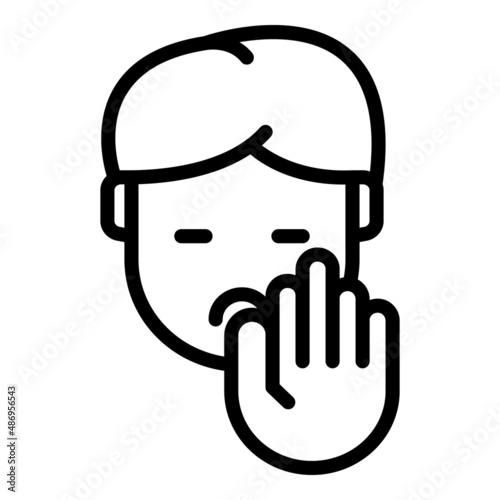 Stop kid bully icon outline vector. Child violence. Children abuse