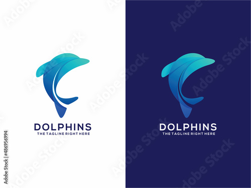Dolphin logo vector