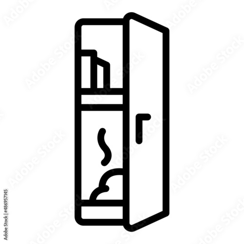 Dirty locker icon outline vector. School room. Can filled
