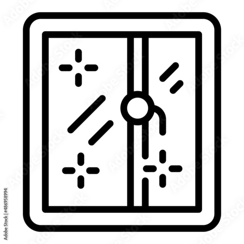 House cleanning window icon outline vector. Cleaner work. Home estate