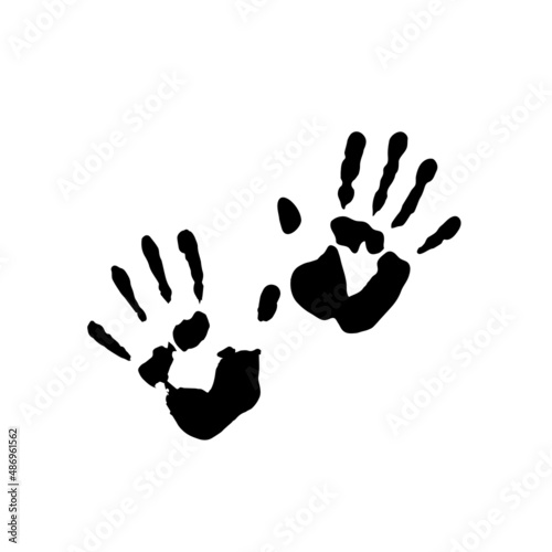 Human hand print vector illustration