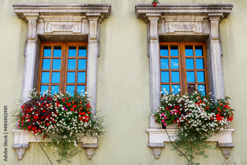 Facade of house in Annecy