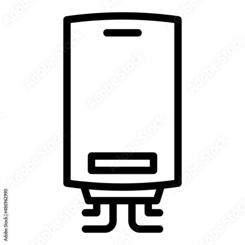 Interior gas boiler icon outline vector. Energy system. Warm pump
