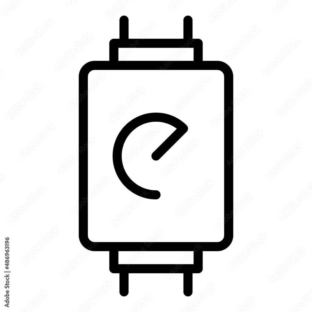 Gas boiler counter icon outline vector. Home heater. Water energy