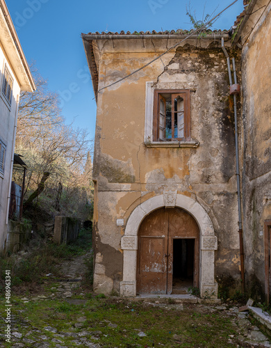 Typical abandoned house of the historic centers of Irpinia. Southern Italy.