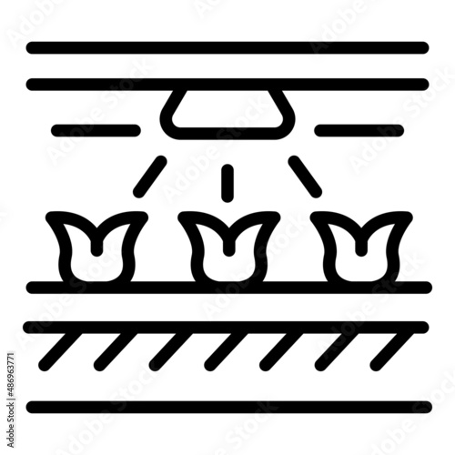Plant irrigation system icon outline vector. Water drip. Garden farm