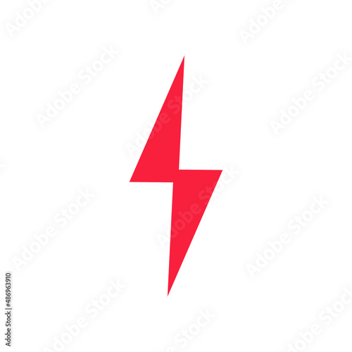 Lightning isolated vector icon. Thunder icon. Power energy symbol.