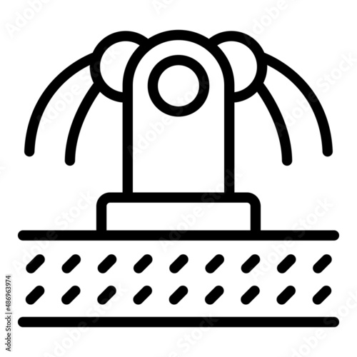 Irrigation sprinkler icon outline vector. Water drip. Farm pipe