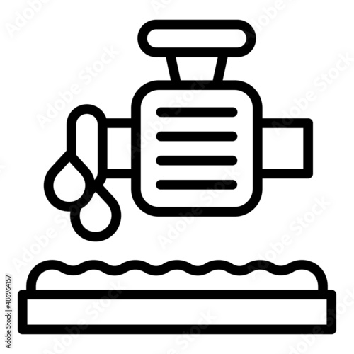 New drip system icon outline vector. Water garden. Farm pipe