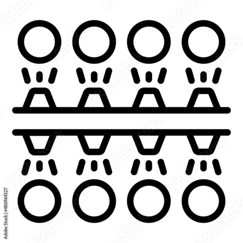 Irrigation pipe icon outline vector. Water system. Farm garden