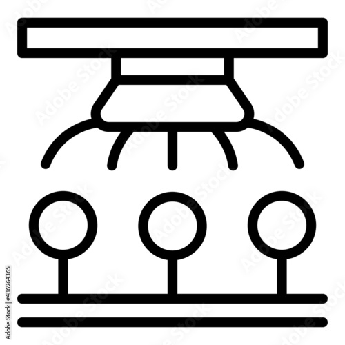 Garden water system icon outline vector. Automatic farm. Hose drip