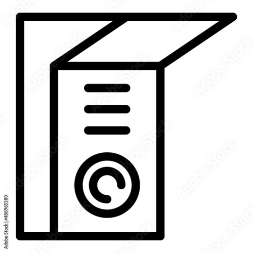 Phone video intercom icon outline vector. Door system. Security control