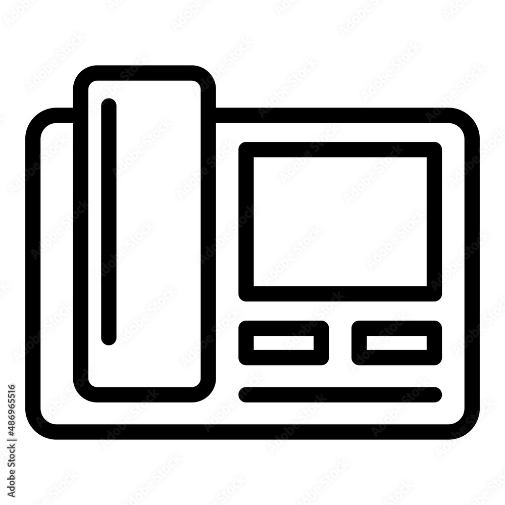 Video intercom camera icon outline vector. Security bell. Control access Video intercom camera icon outline vector. Security bell. Control access