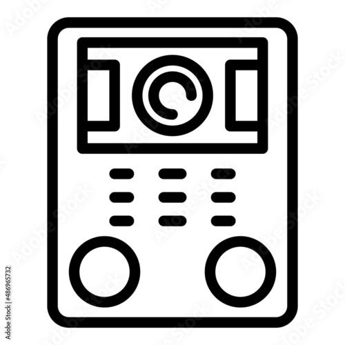 Video intercom doorbell icon outline vector. Door system. Phone camera